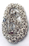 Exquisite Adjustable Byzantine Bracelet by DYADEMA in Italian Sterling Silver