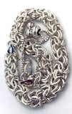 Exquisite Adjustable Byzantine Bracelet by DYADEMA in Italian Sterling Silver