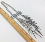 Spiked and Sparkly Punk Double-Strand Necklace