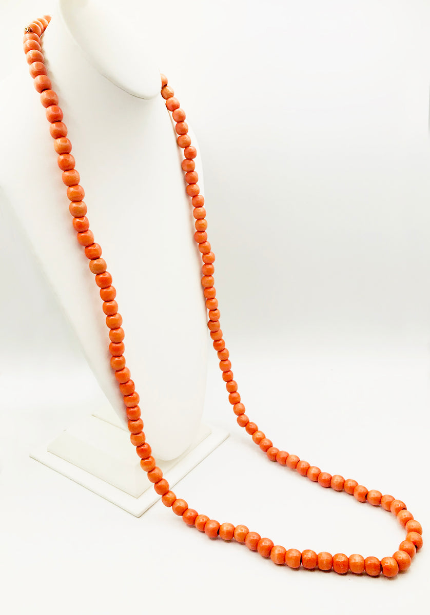 Orange Lava Beads for Jewelry Making - Dearbeads