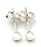 Perfect Tiny Sterling Ball Stud Earrings Minimalist 925 or Child Stud Earrings