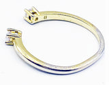 Unique Comfortable Open Adjustable Vermeil Ring With Quartz Stones