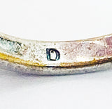 Wildly Colorful Sparkling Glass Travel Engagement Ring Silvertone Metal D Hallmark