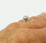 Wildly Colorful Sparkling Glass Travel Engagement Ring Silvertone Metal D Hallmark