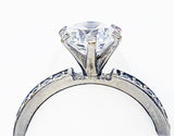 Wildly Colorful Sparkling Glass Travel Engagement Ring Silvertone Metal D Hallmark