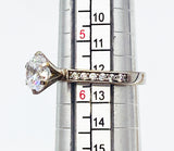 Wildly Colorful Sparkling Glass Travel Engagement Ring Silvertone Metal D Hallmark