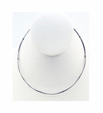 Minimalist Five Strand Wire Necklace with Ten Sterling Dots