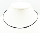 Minimalist Five Strand Wire Necklace with Ten Sterling Dots
