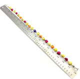 Fun Colorful Howlite Skull Bead Necklace for Halloween or Day of the Dead