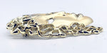 Cool Mask Face Pin Brooch with Curly Hair Gold-Tone Metal and Rhinestones