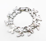 Fantastical Butterfly Bracelet with 9 Multicolor Butterflies and Magnetic Clasp