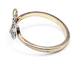 Darling 5 Diamond Heart 10K Gold Ring Price Reduction Damage Marked S10K Triangle T-G Size 6.75 1.4g