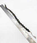 Beautiful Braided Deep Iridescent Seed Bead Collarbone Stretch Metallic Necklace