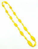 Cheerful Lemon Yellow Bead Necklace