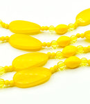 Cheerful Lemon Yellow Bead Necklace