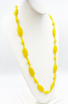 Cheerful Lemon Yellow Bead Necklace