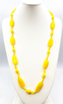 Cheerful Lemon Yellow Bead Necklace