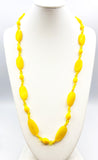 Cheerful Lemon Yellow Bead Necklace