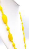 Cheerful Lemon Yellow Bead Necklace