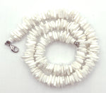 Cool Summer Fun White Puka Shell Necklace Vintage 18 Inches
