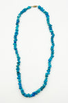 Chunky Faux Turquoise Necklace Dyed Howlite Stone