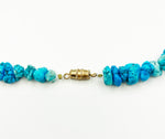 Chunky Faux Turquoise Necklace Dyed Howlite Stone