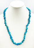 Chunky Faux Turquoise Necklace Dyed Howlite Stone