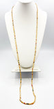 Evocative Multi-Color Super-Long Seed Bead Earth Tones Necklace