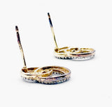 Prime Art & Jewel Interlocking Circles Diamond Sterling Drop Earrings