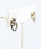 Prime Art & Jewel Interlocking Circles Diamond Sterling Drop Earrings