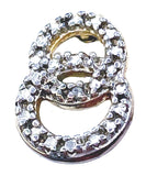 Prime Art & Jewel Interlocking Circles Diamond Sterling Drop Earrings