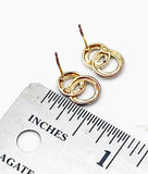 Prime Art & Jewel Interlocking Circles Diamond Sterling Drop Earrings