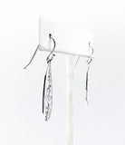Sweet Curling Openwork Sterling Teardrop Shaped Dangle Earrings