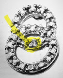 Prime Art & Jewel Interlocking Circles Diamond Sterling Drop Earrings