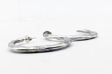 Sleek Semi-Circle Post Earrings of Silver-Tone Metal