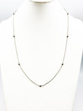 Slinky Smooth Silver-Tone Metal Ball and Link Chain Necklace
