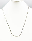 Minimalist Silver-Tone Herringbone Metal Necklace