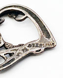 Beloved Sterling Heart and Flowers Small Pendant by Shubes Manufacturing with Bee Hallmark