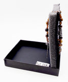 Delectable Tiger's Eye Necklace with Dangle Earrings Jewelry Set New In Box