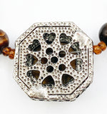 Delectable Tiger's Eye Necklace with Dangle Earrings Jewelry Set New In Box