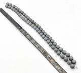 Gray Silver Natural Druzy Geode Agate 14 mm Round Spacer Beads 28 Bead Strand