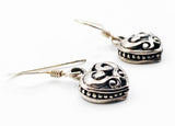 Little Sweet Hearts Openwork Dangle Earrings 925 French Hooks