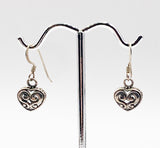 Little Sweet Hearts Openwork Dangle Earrings 925 French Hooks