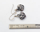 Little Sweet Hearts Openwork Dangle Earrings 925 French Hooks