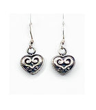 Little Sweet Hearts Openwork Dangle Earrings 925 French Hooks