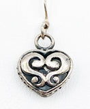 Little Sweet Hearts Openwork Dangle Earrings 925 French Hooks