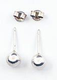 Classic Sterling Silver Ball Post Earrings 925