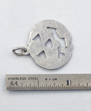 Fun Jack-o-Lantern Halloween Pendant of Silver-tone Metal