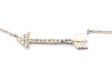 Sleek Sterling CZ Arrow Sparkling Pendant Necklace