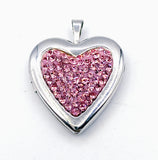 Sugar Sweet Pink Rhinestone Heart Locket